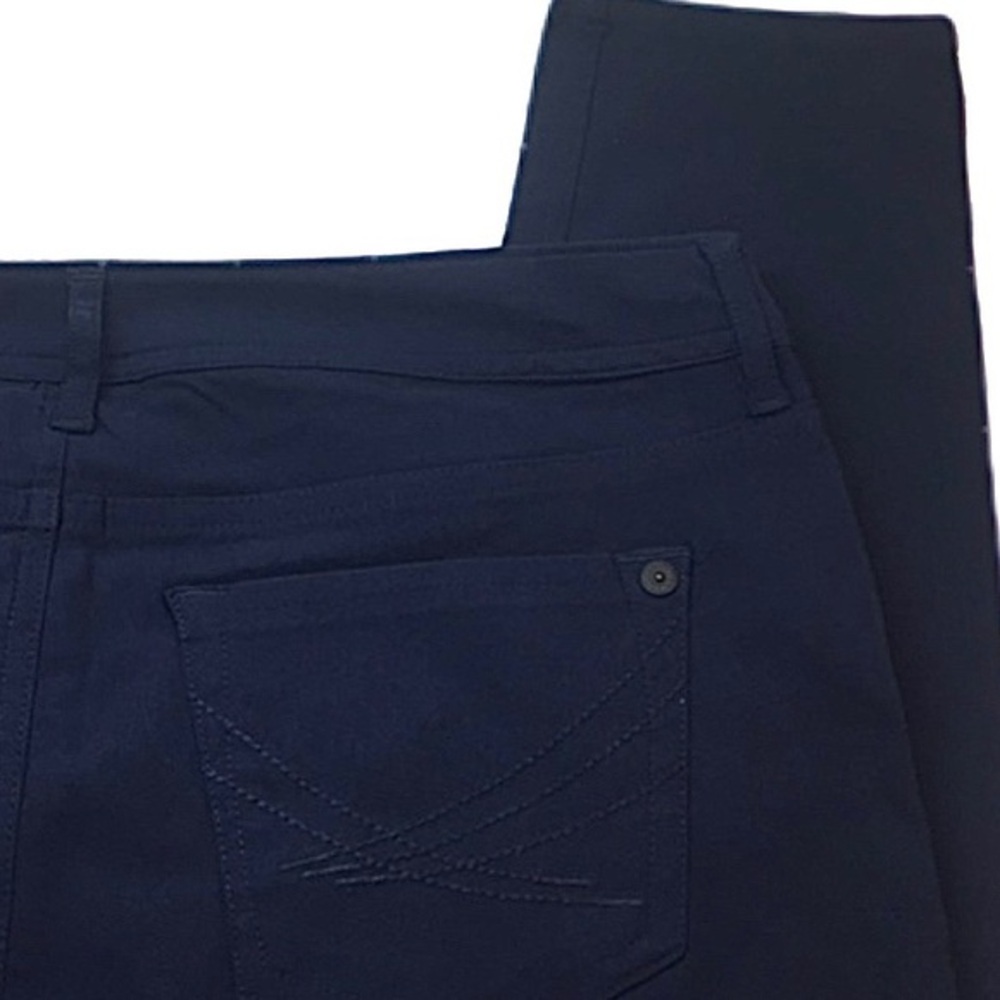 Navy Blue Twill Skinny Pants